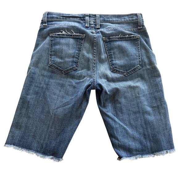 Current/Elliott Denim Cutoff Jean Shorts Bermuda 25 / 0 Distressed Style - Picture 6 of 6